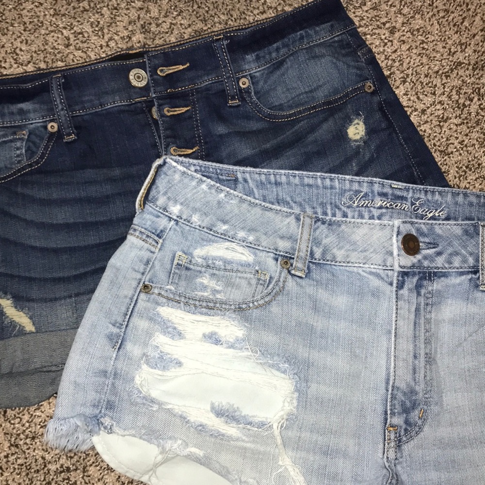 Two pairs of denim shorts!